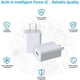 thumbnail image 3 of Cargador de pared USB 5V 2A Adaptador de corriente CA (paquete de 2 blancos) Ormromra CZDZ-ZH87, 3 of 7