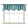 thumbnail image 5 of Deconovo Solid Rod Pocket Valances Blackout Short Curtains Scalloped Valances for Basemet 42x18 Inch Sky Blue 2 Pcs, 5 of 6