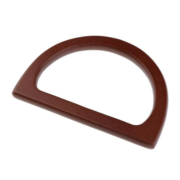 Oval Shaped Wooden Bag Handle Coat Rack Replacement Wood Handbag Handle DIY Purse Handle Handcraft Supplies - Brown, 11.5x8cm