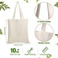 thumbnail image 2 of 36 Pack 13 x 15 Inch Cotton Canvas Tote Bag Bulk with Handles Blank Shopping Bag for Crafts Lightweight Reusable Grocery Cloth Bag for DIY Advertising Activity Christmas Gift Women, 2 of 5
