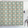 thumbnail image 1 of Ambesonne Lotus Shower Curtain, Oriental Mandala Pattern, 69"Wx70"L, Pale Blue Beige Peach, 1 of 3