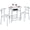 White, variant on Gexandy Dining Table Set, Modern Dining Table and 2 Chairs, Small Kitchen Table Set for 2 with Wine Rack Breakfast Table and Chairs for Kitchen Home Apartment, White