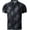 Black, variant on Men's Short Sleeve Zipper Casual Slim Fit Printed Golf Polo Shirt Tops Black L