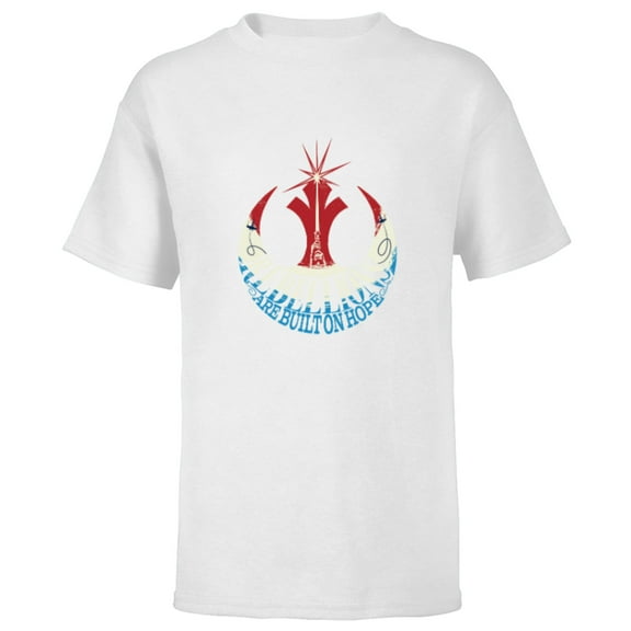 Star Wars Rebel Alliance Rebellions are Built on Hope USA - Short Sleeve T-Shirt for Kids - Customized-White