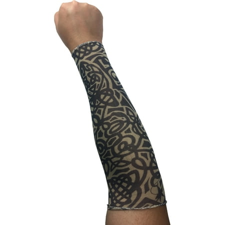 Mens Womens Tribal Celtic Symbols Costume Arm Sleeve Tattoo