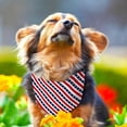 thumbnail image 3 of 4th of July Dog Bandana Reversible 2 Pack Small, Red White and Blue Dog Paw Star Patriotic Dogs Bandanas Set Adjustable Triangle Holiday Scarves for Memorial Day Small Medium Boy Girl Dogs, 3 of 6
