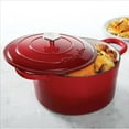 thumbnail image 5 of Crock-Pot 7 Quart Round Enamel Cast Iron Covered Dutch Oven Cooker, Scarlet Red, 5 of 6