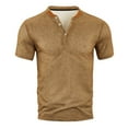 thumbnail image 4 of CYiJun George Henley T Shirts for Men Summer Short Sleeve Casual Basic Button T-Shirt, 4 of 8