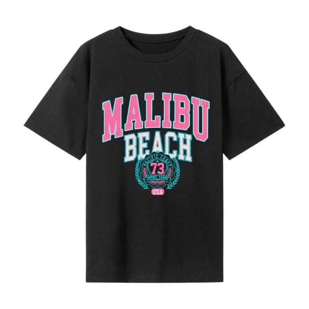 Camiseta de manga corta para mujer, camiseta de moda con cuello redondo para compras deportivas SG