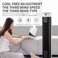 thumbnail image 3 of Slim Bladeless Tower Fan with Remote Control,Quiet Standing Cooling Fan for Bedroom Living Room Office,Space Saving Air Circulation Fan, 3 of 9
