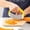 B, variant on Konghyp Pizza Cutter – Half Round Stainless Steel Rocking Knife, Ideal for Cutting Pizza, French Fries, and Potatoes with Hand Pressure for Versatile Kitchen Use.