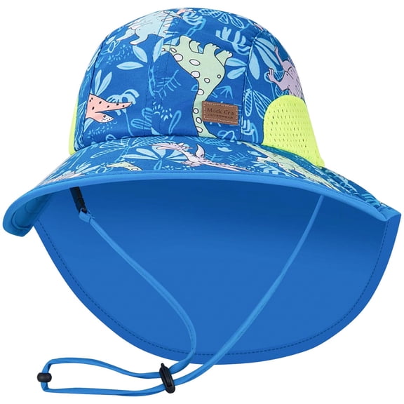 Baby Toddler Boys Girls Bucket Hat Newborn Sun Hats Classic Infant Summer UV Protection Hats Kids Beach Cap Neck Protecting Travel Cartoon Beach Baby Outdoor Childrens Sun Hat