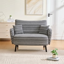 Jopath Modern Style Loveseat Sofa with Ultra-Comfortable Armrests, Armrest Pillows, and Storage Pockets, Deep-Seated Two-Seater Sofa for Bedroom, Small Spaces, Apartments Dark Gray
