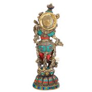 StatueStudio Brass Radha Krishna Idol Showpiece For Home Décor Religious Hindu God Love Murti Best For Valentine Gift Shining Inlay