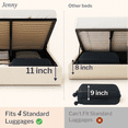 thumbnail image 4 of Aykah Queen Bed Frame with Storage, Modern Metal Platform Bed Frame with High Headboard, Wood Slat Support, No Box Spring Required, 4 of 10