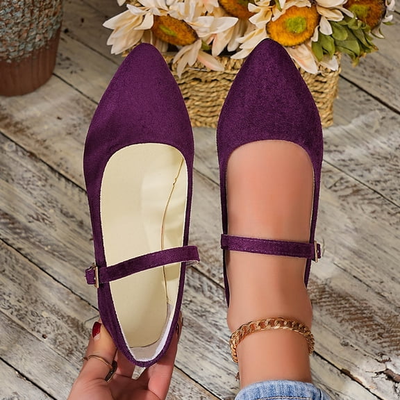 Women's Mary Jane Ballet Flat with Buckle Strap