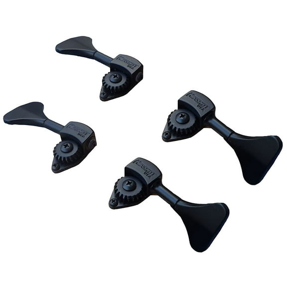 Hipshot Ultralite Bass Guitar Tuner Set in Black | 2 2 | 3/8" Post Fits 9/16" [14mm] Headstock Holes