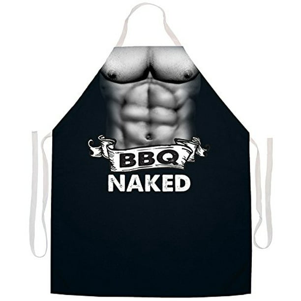 Shirtless BBQ Naked Adjustable Kitchen/Grill Apron-Black - Walmart.com