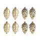 thumbnail image 1 of Advancent Decoraciones navideñas de 8 piezas, decoraciones de árbol de plástico duraderas para un ambiente festivo pensativo Kits de decoración para fiestas Oro, 1 of 5