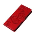 thumbnail image 5 of Allytech Google Pixel 8 Case Wallet, PU Leather Big Butterfly Embossed Shockproof Cards Holder Hand Wrist Protective Flip Stand Cover Wallet Case for Goolge Pixel 8 - Red, 5 of 9