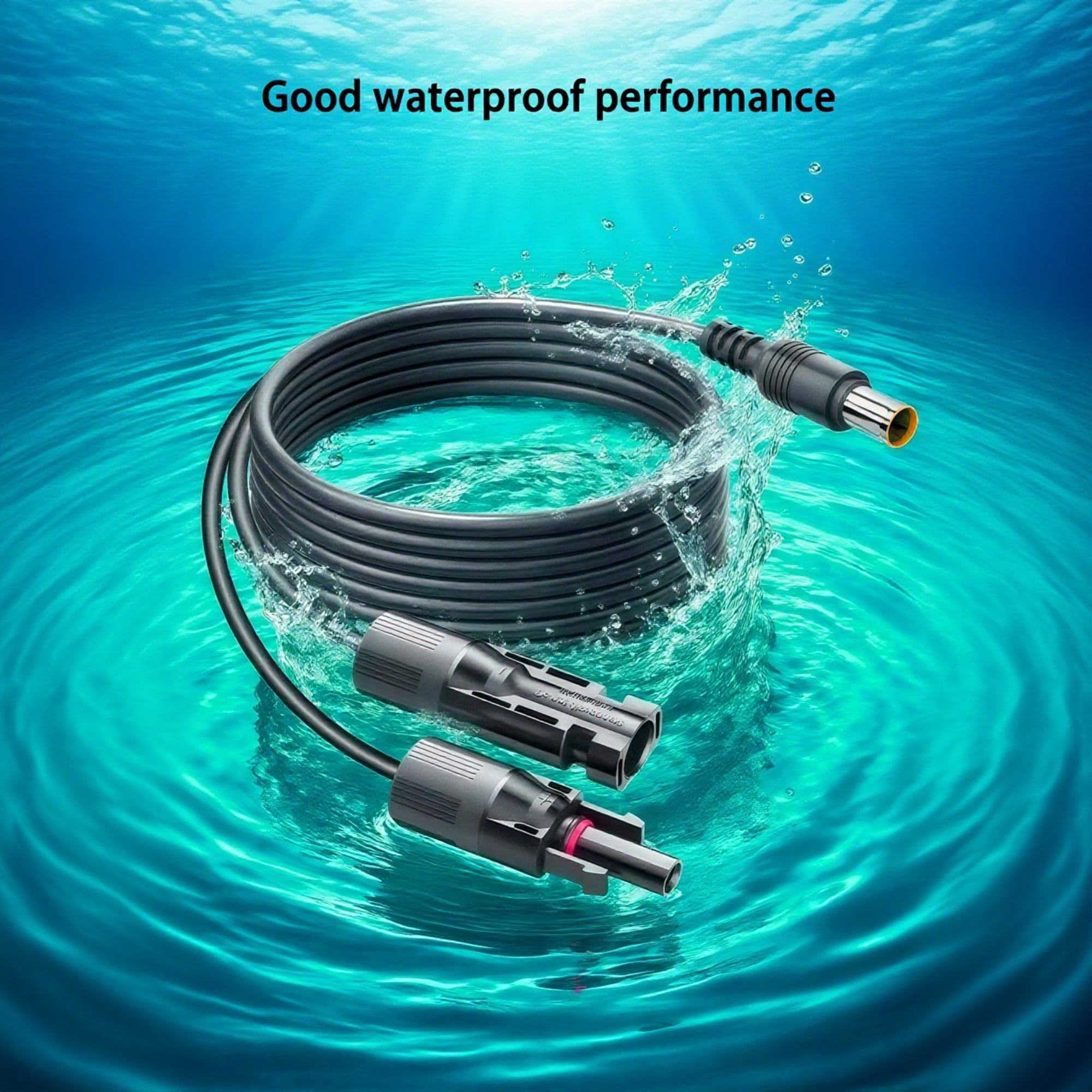 FITE ON 16.5FT 14AWG+16AWG Solar Cable Compatible with Anker 521 535 555 Power Station with Solar Panel Connector to DC7909+8020