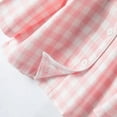 thumbnail image 4 of Pijamas con botones para niños y niñas, conjuntos de ropa de algodón con acabado cepillado, ropa de casa a cuadros, primavera, otoño e invierno, 2021, 4 of 4