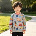 thumbnail image 6 of 2-3 Years Toddler Boys Crewneck Sweatshirt Long Sleeved Top Cute Car Print Outfits Fall Winter Clothes for 12 Months 2t 3t 4t 5t 6t 7t Children, 6 of 6
