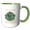 Green/White, variant on 3drose, Colorado Territory Tree the Blue Spruce, 11oz Mug