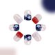 thumbnail image 5 of Uñas postizas, cortas, brillantes, Día de la Independencia, nuevas líneas irregulares, brillo, parche para uñas 24PSC, 5 of 5