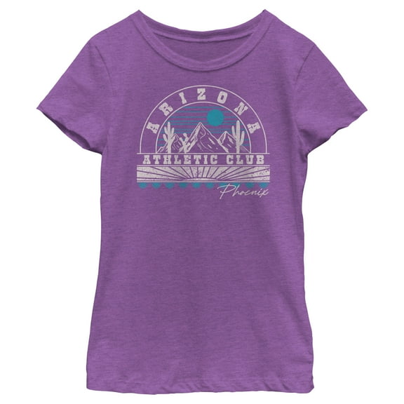 Girl's Lost Gods Arizona Athletic Club  Graphic Tee Purple Berry Large