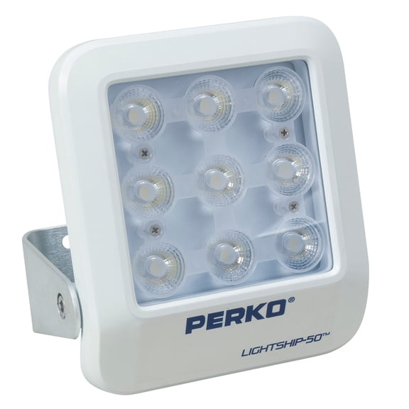 Perko 1643050F0W Lightship 50 High Performance LED Floodlight - 7,500 Lumens, White