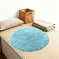 thumbnail image 2 of Sheepskin Round Rug 15.7 Inch, Fluffy Shag Circle Rug for Bedroom, Nursery, Living Room, Washable Non- Fuzzy Area Rug for Home Decor and Kids Playroom, 2 of 6