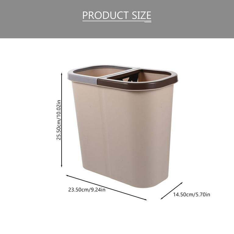 NUOLUX Double Compartment Rubbish Bin Kitchen Trash Can Garbage