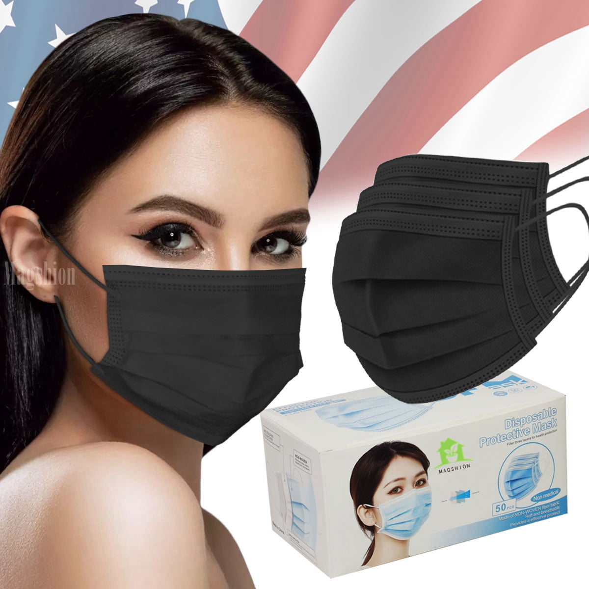 3ply Breathable Masks,Women Mask Disposable Comfortable FaceCover