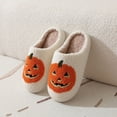 thumbnail image 3 of Zapatillas populares de algodón para mujer, pantuflas de algodón cálidas de felpa para invierno, Navidad y Halloween, para interior y hogar, 3 of 5
