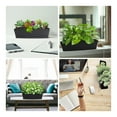 thumbnail image 2 of Modern Indoor Succulent Pot,QZS Plastic Windowsill Planter for Flowers,12x3.8x4.6In Self Watering Planter Pot for Vegetable,Flowers, 2 of 6