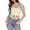 *Beige, variant on Women's Long Sleeve Lace Mesh Sheer Top,Ladies High Neck See-Through Floral Blouse,Slim Fit Party Clubwear Crop Top for Women,Beige,S-XL