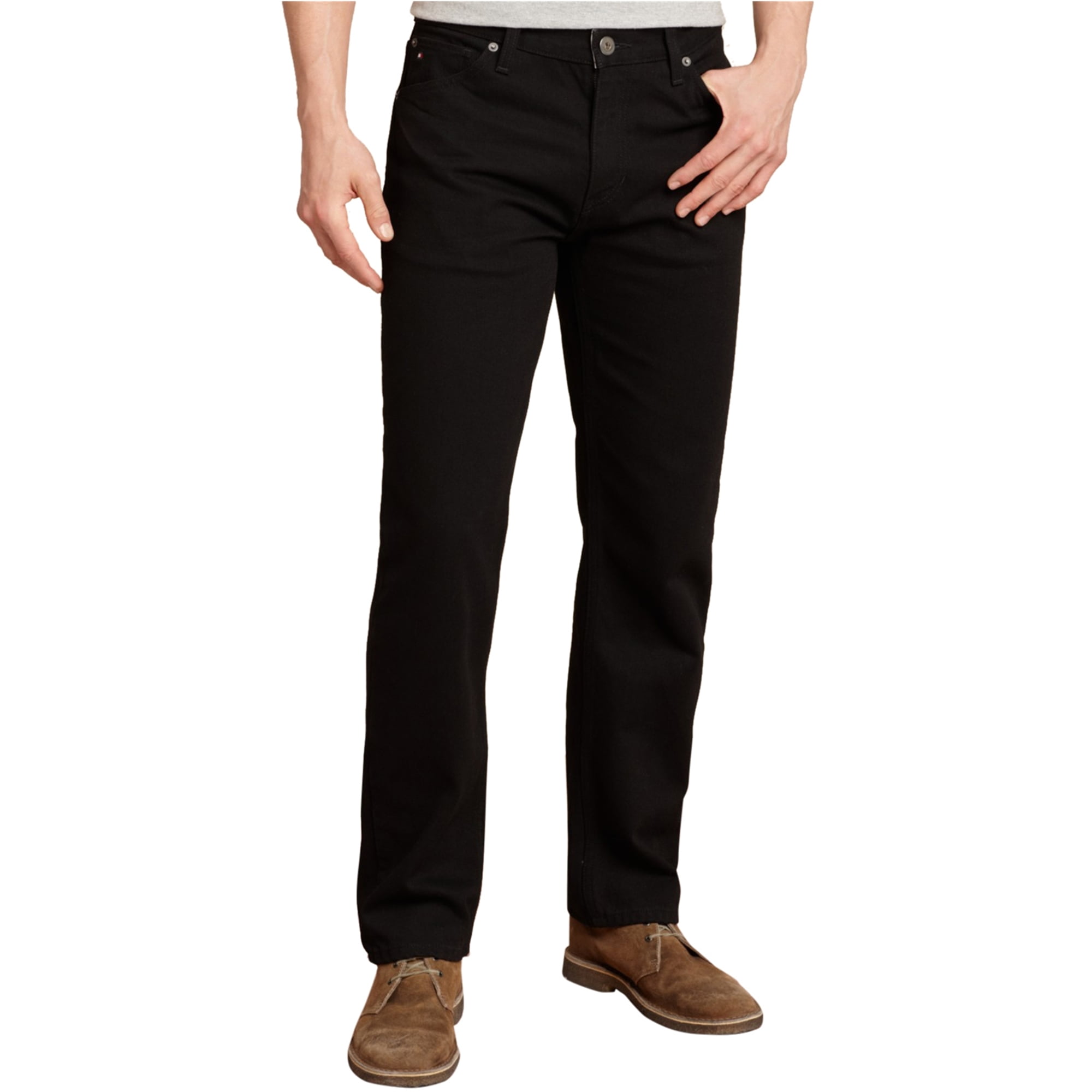 Tommy Hilfiger - Tommy Hilfiger Mens Collegiate Regular Fit Jeans black ...