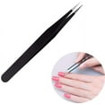 thumbnail image 4 of Nail Art Tweezers Nail Sticker Tweezers Nail Picker Tool- for Nail Decal  and Decal Application - 2 Pcs Black Set, 4 of 9