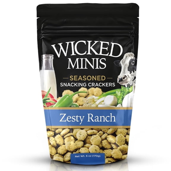 Wicked Mix Crackers Oystr Glrc Parm 6 Oz - Pack Of 6