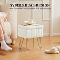 thumbnail image 7 of Sybels Storage Vanity Stool with Plush Faux Fur, Adjustable Anti-Slip Makeup Ottoman Bench，White, 7 of 7