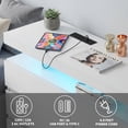 thumbnail image 3 of Hommpa White LED 6 Drawers Dresser for Bedroom, Chest of Drawers with Charging Station and LED Lights, TV Stand Tall Dresser for Closet, Wooden Modern Storage Cabinet for Living Room, Entryway, 3 of 14