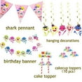 thumbnail image 3 of 126 Pieces Cute Shark Party Supplies Set Party Decoration For Shark Birthday Favor, 3 of 4