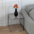 thumbnail image 2 of Cortesi Home Kent End Table, Stainless Steel with Glass Top, Square 22", 2 of 3