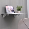 thumbnail image 3 of BonChoice Wall Mounted Folding Table and Computer Desk, White, 3 of 7