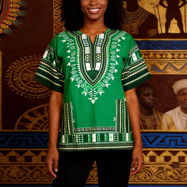 Timeless African Print Tee for Everyday Comfort with Distinctive Geometric Patterns Men’s T Shirt