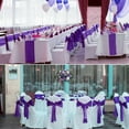 thumbnail image 2 of 50 PCS Satin Chair Sashes Bows Decorative Universal Chair Cover Band Chairs Ribbon Ties Back Sash for Wedding Party Ceremony Reception Hotel Events Birthday Banquet Restaurant Decor(7x108inch,Purple), 2 of 18