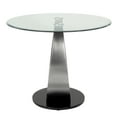 thumbnail image 5 of Furniture of America Faz Glass Top Pedestal Counter Table in Black and Silver, 5 of 7