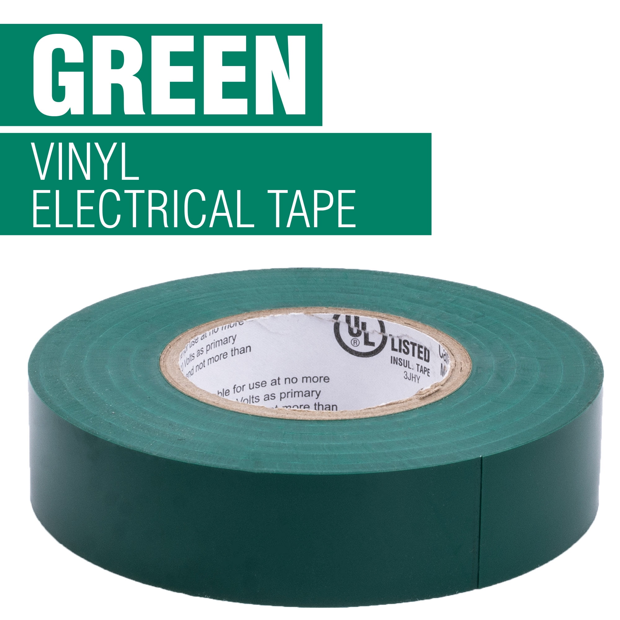 2-Roll BYBON Vinyl Electrical Tape Black,3/4 in x 60 ft UL-Listed, 