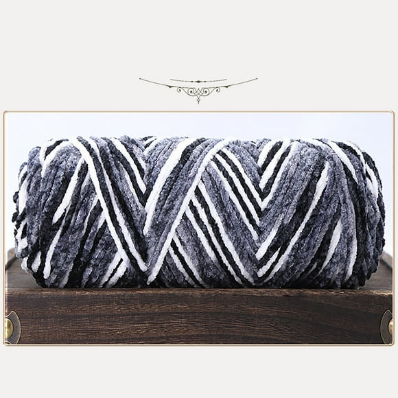 ZZkhGO Chenille Crochet Yarn, Soft Knitting Wool Thread, Warm Braided Yarn for Scarf Blanket DIY Craft